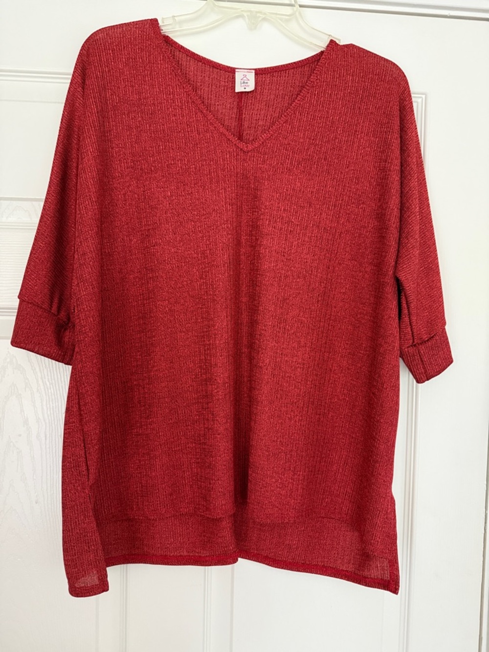 V-Neck Rust colored Lightweight Knit Top